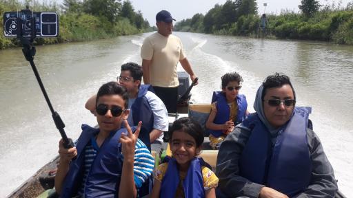 عکس اسکله قایقرانی دلارام تالاب انزلی