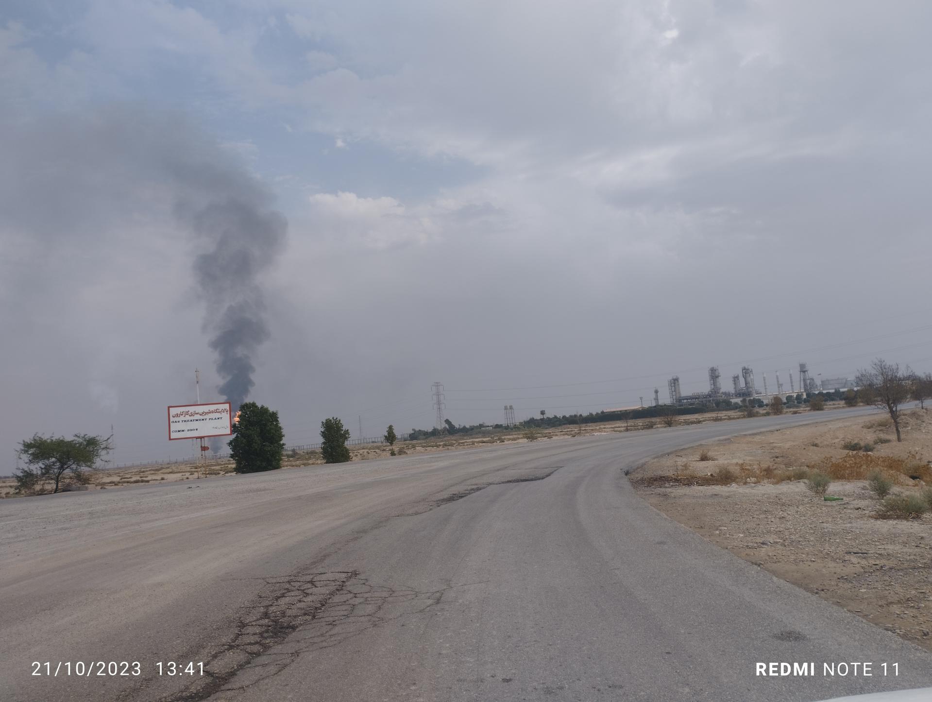 عکس کارخانه بازیابی اتان شرکت پتروشیمی مارون