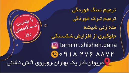 عکس ترمیم شیشه اتومبیل دانا