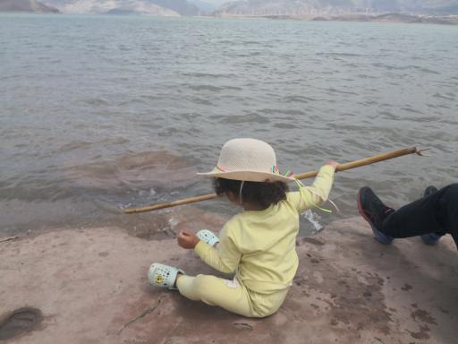 عکس جزیره دریاچه سد منجیل