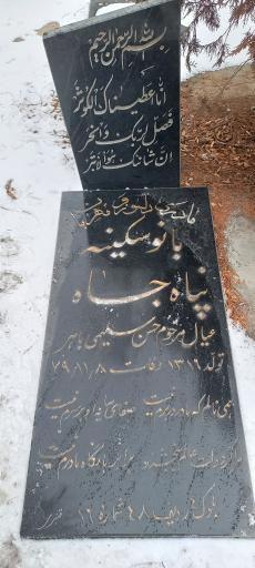 عکس مزار سکینه پناه جاه