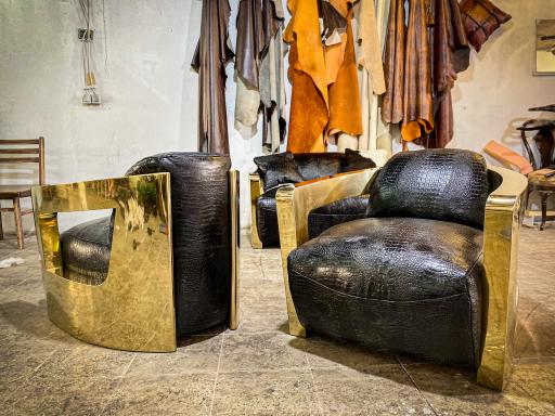 عکس رویه کوبی مبل چرم گاوی