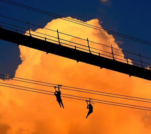 عکس زیپ لاین آبیدر