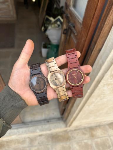 عکس ساعت مچی چوبی بینوکیو