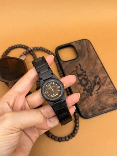 عکس ساعت مچی چوبی بینوکیو