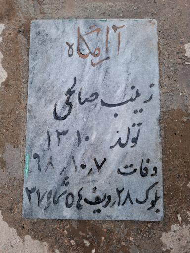 عکس مزار زینب صالحی