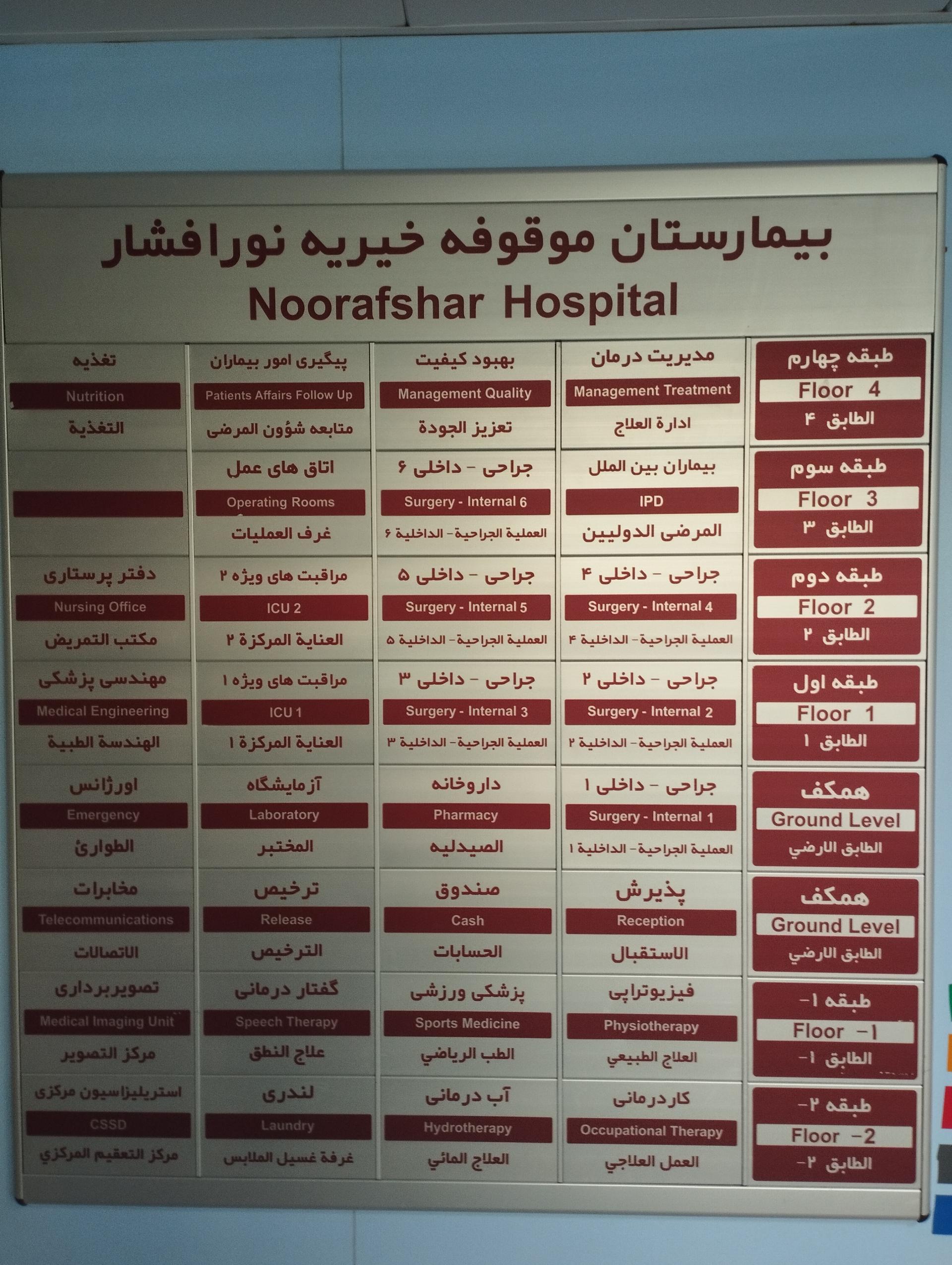 عکس بیمارستان فوق تخصصی نور افشار