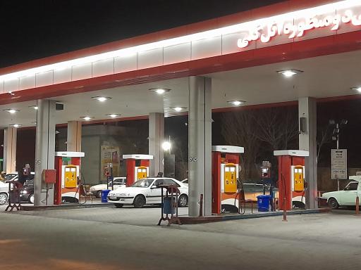 عکس پمپ بنزین و گاز CNG ائل گلی