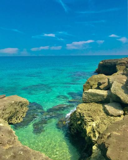 عکس ساحل صخره ای نایبند