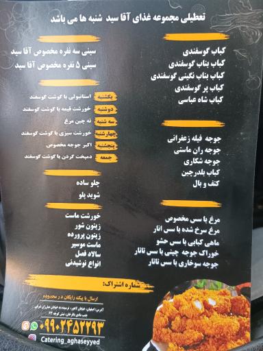 عکس غذای آقا سید