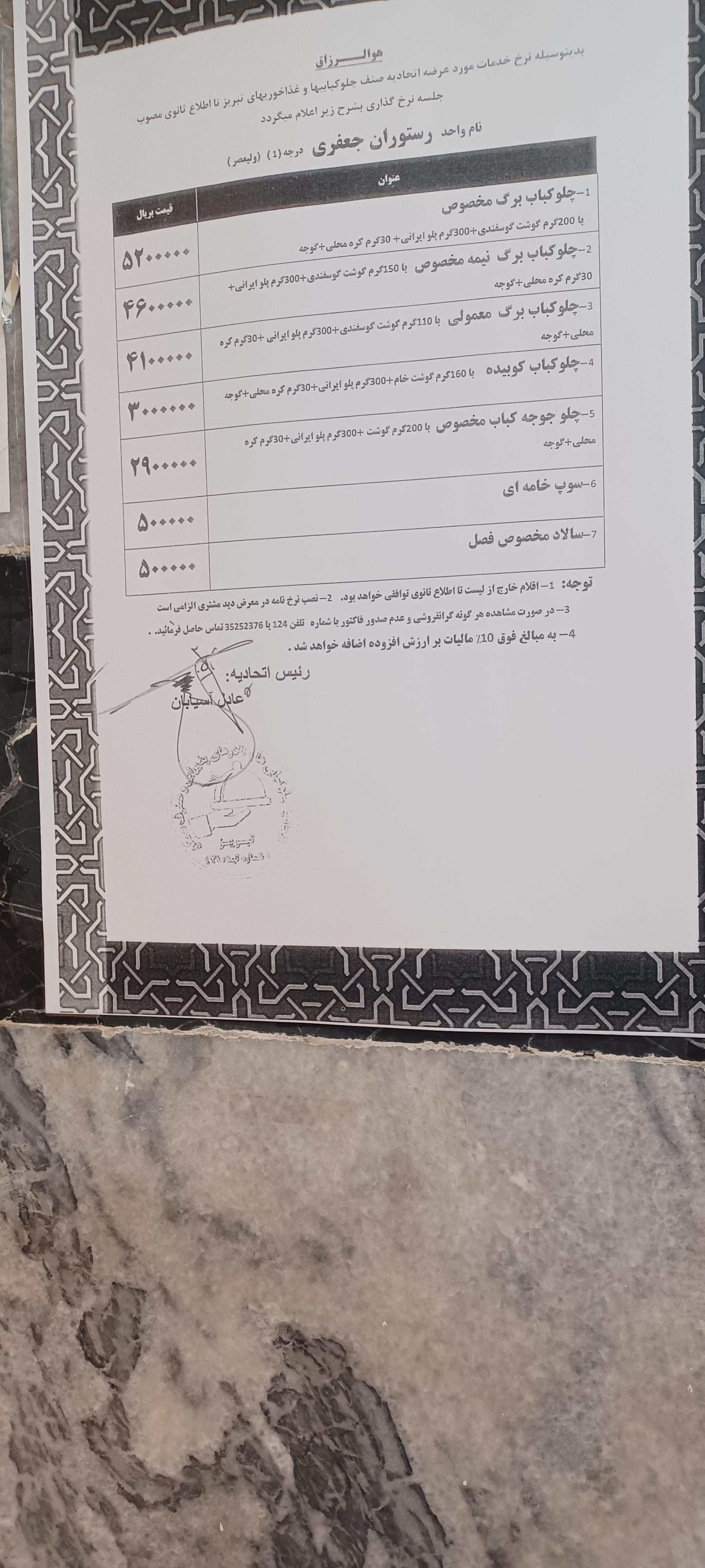 عکس چلوکبابی جعفری