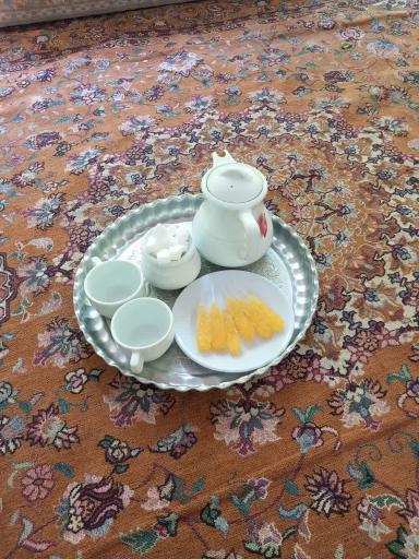 عکس مجموعه پذیرایی کلبه چوبی