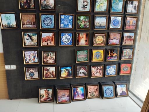 عکس تابلو فرش و قابسازی خاتم