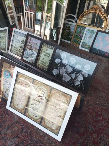 عکس شیشه بری و قاب سازی شه کلاهی