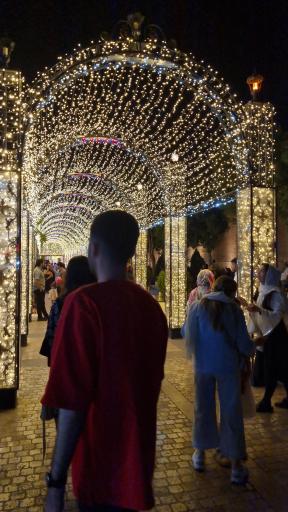 تونل نوری شبانه ارگ کریم خان