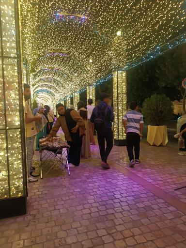 عکس تونل نوری شبانه ارگ کریم خان