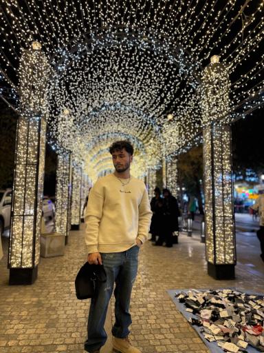 عکس تونل نوری شبانه ارگ کریم خان