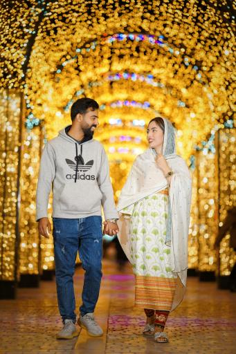 عکس تونل نوری شبانه ارگ کریم خان