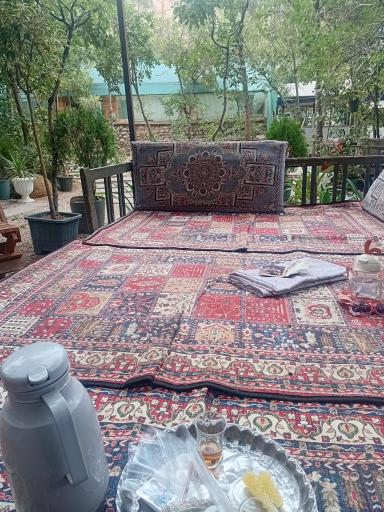 عکس باغ رستوران شب بو