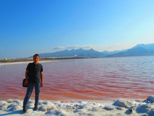 عکس پل دریاچه ارومیه