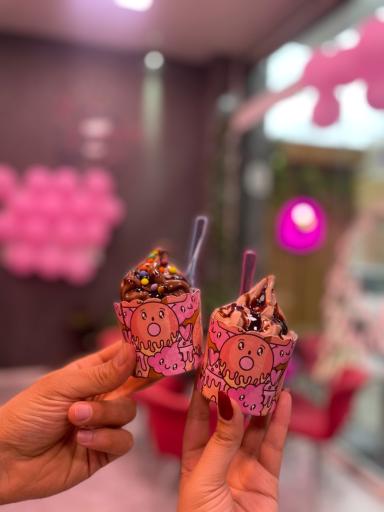 عکس آبمیوه و بستنی پینکی روم