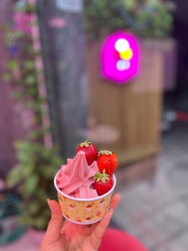 عکس آبمیوه و بستنی پینکی روم