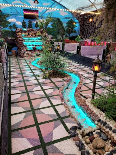 عکس باغ رستوران آبشار
