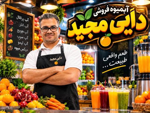 عکس آبمیوه و بستنی دایی مجید