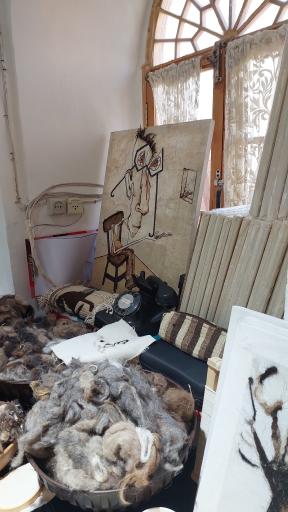 عکس موزه فرش خود رنگ سنگسر