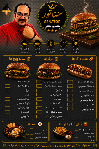 عکس ساندویچ سناتور 