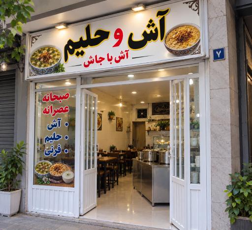 عکس آش و حلیم با جاش