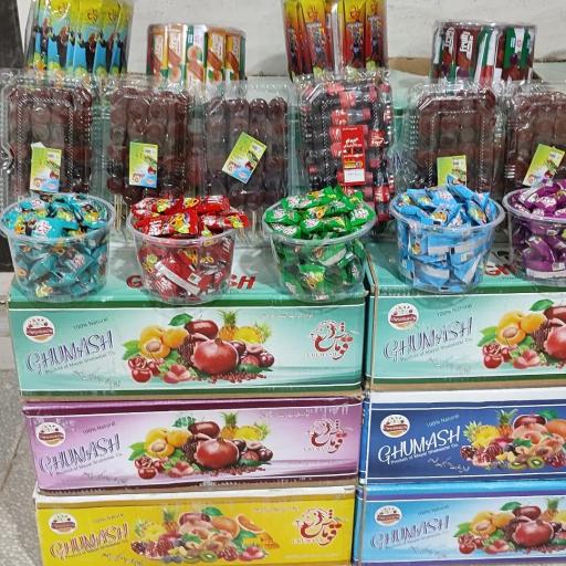 عکس عمده فروشی لواشک قوماش