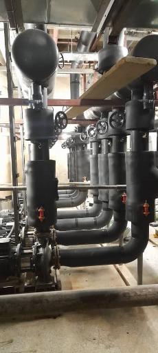 عکس عایق کاری موتورخانه و لوله ورقکاری عایق برتر