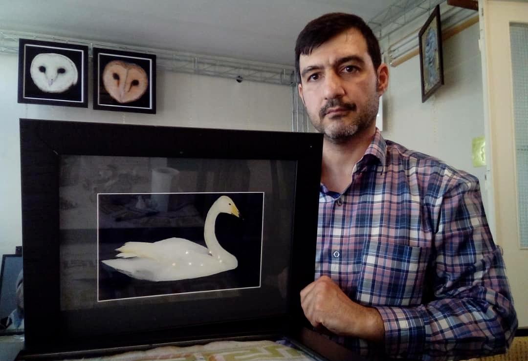 عکس کارگاه نقاشی پشت شیشه