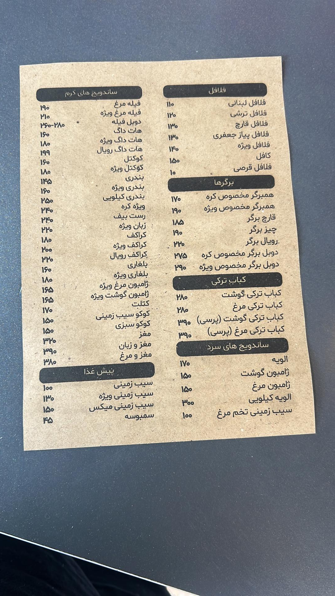 عکس فلافل و هات داگ کره