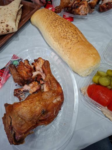 عکس مرغ بریان و پاچینی امین