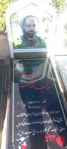 عکس مزار سردار شهید سید حمیدرضا هاشمی