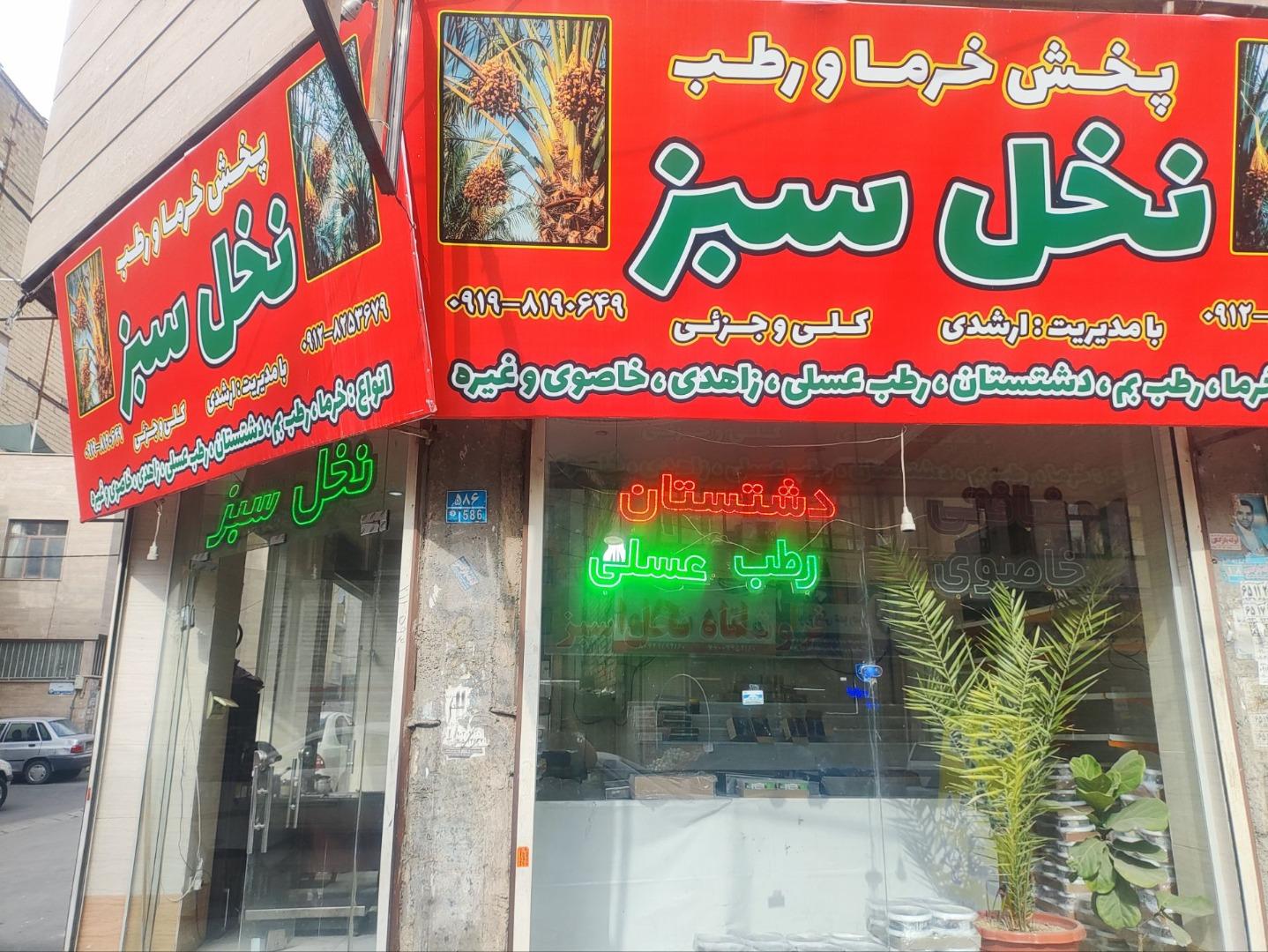 عکس خرما فروشی نخل سبز