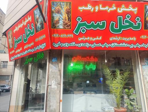 عکس خرما فروشی نخل سبز