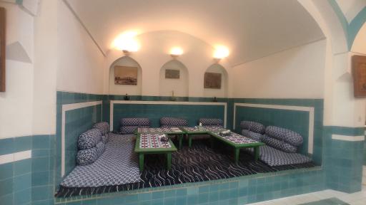 عکس حمام خان یزد و سفره خانه حمام خان