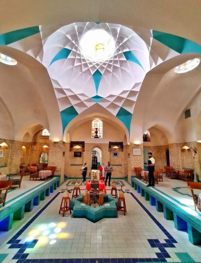 عکس حمام خان یزد و سفره خانه حمام خان