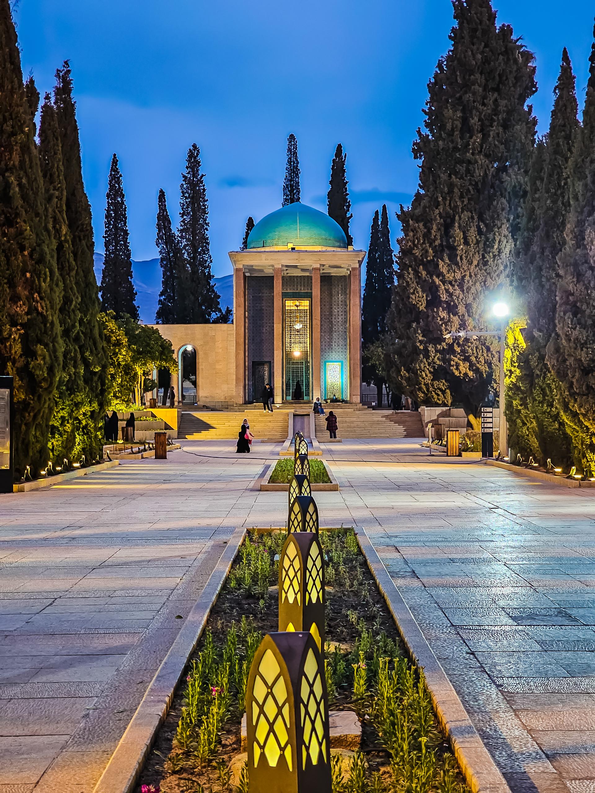 آرامگاه سعدی نیستان - سعدی، شیراز - نقشه نشان