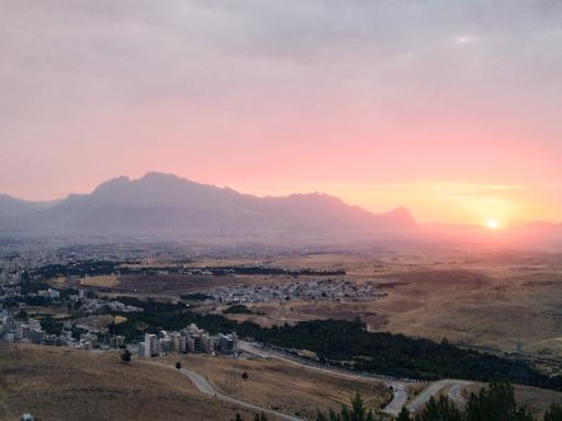 عکس جاده پیاده روی پارک سراب قنبر