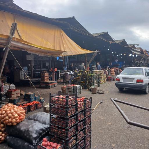 عکس میدان میوه و تره بار رودسر