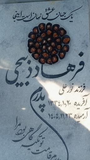 عکس مزار فرهاد ذبیحی