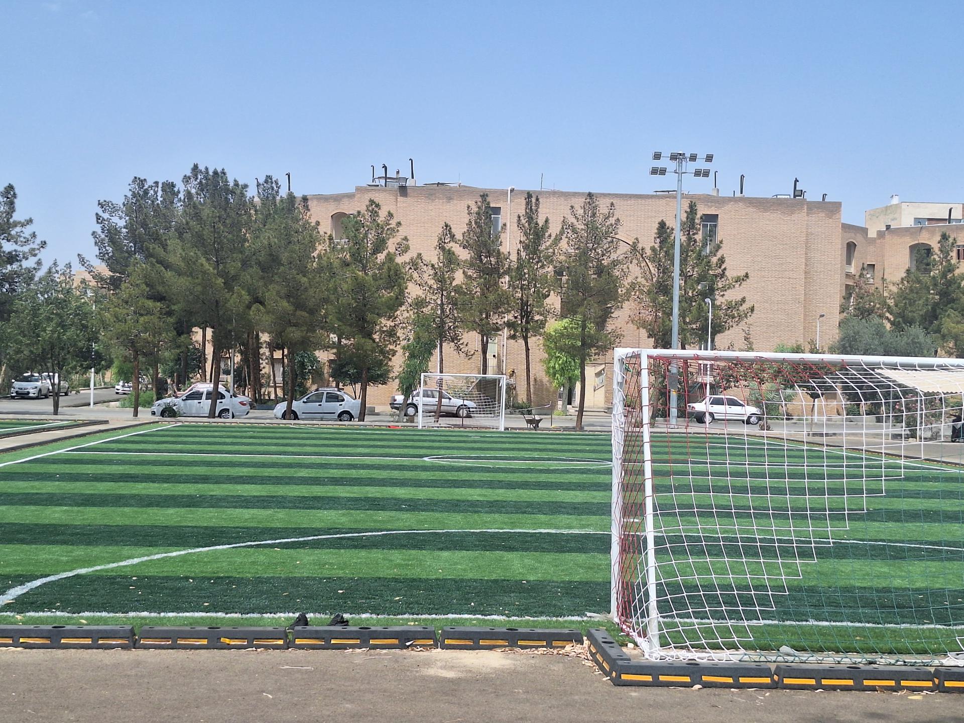 عکس زمین چمن مدرسه شهید صدوقی