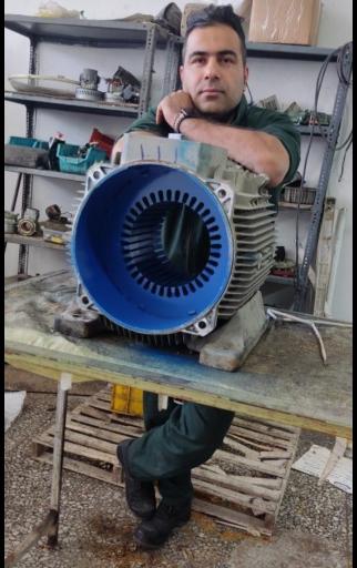 عکس سیم پیچی نوین تعمیر موتور تک و سه فاز بالابر حمزه فرد سادات