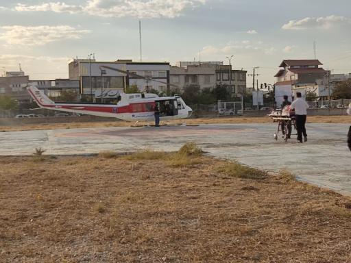 عکس پد بالگرد بیمارستان بعثت همدان 