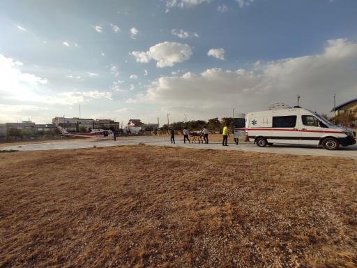 عکس پد بالگرد بیمارستان بعثت همدان 