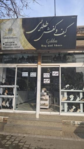 عکس کیف و کفش طلایی